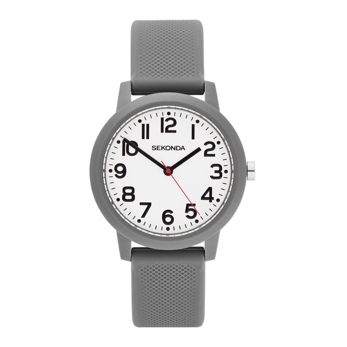 Sekonda Nova White Dial Grey Silicone Unisex Watch