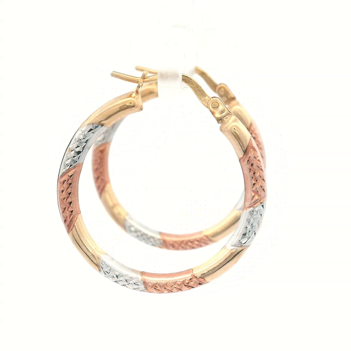 Round Tube Fancy Hoop Earring