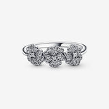 Triple Pansy Flower Ring - 58