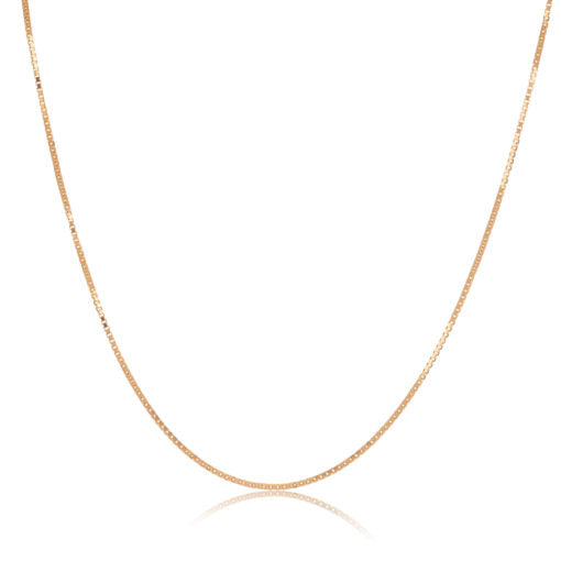 9 Carat Yellow Gold 4 Sided Veneziana Box Chain