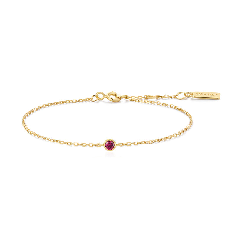 Ania Haie Gold Crimson Solitaire Bracelet