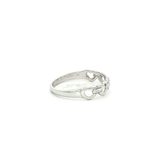 Four Heart Dress Ring in White Gold