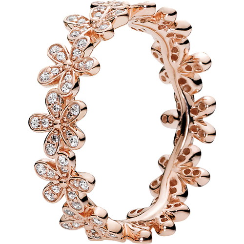 PANDORA Rose Dazzling Daisies Band w CZ