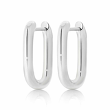 Sterling Silver Rectangle Hoops