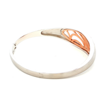 Breuning Rose Gold & Rhodium Plated Sterling Silver White Sapphire Bracelet