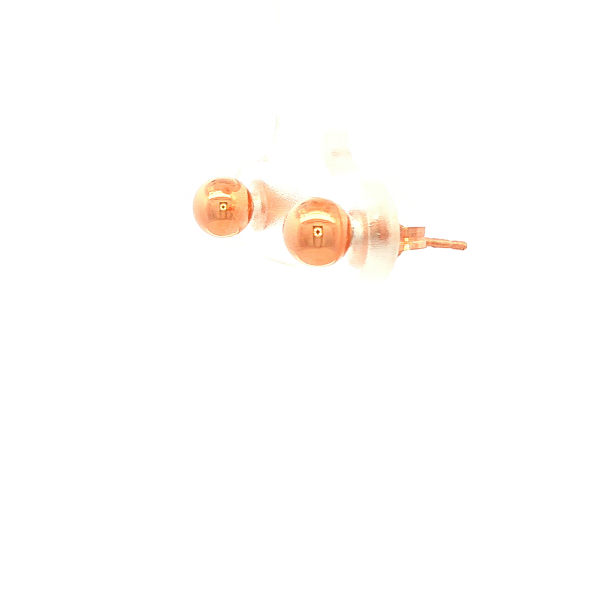 Rose Gold Round Ball Stud Earrings 5mm