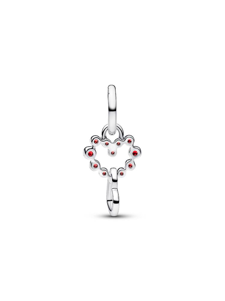 Pandora Connected Hearts & Red Stones Dangle Charm