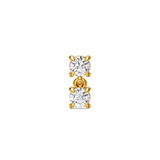 9K YG 0.05ct FVS LGD Single Flat Back Earring