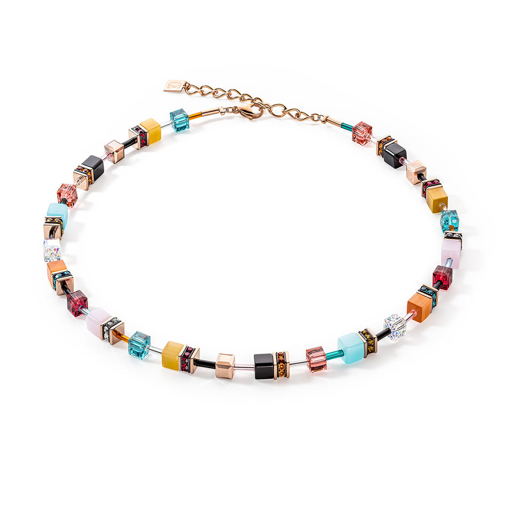 Coeur De Lion Geo Cube Iconic Multicolour Necklace