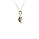 Sapphire and Diamond Pendant Set in White Gold