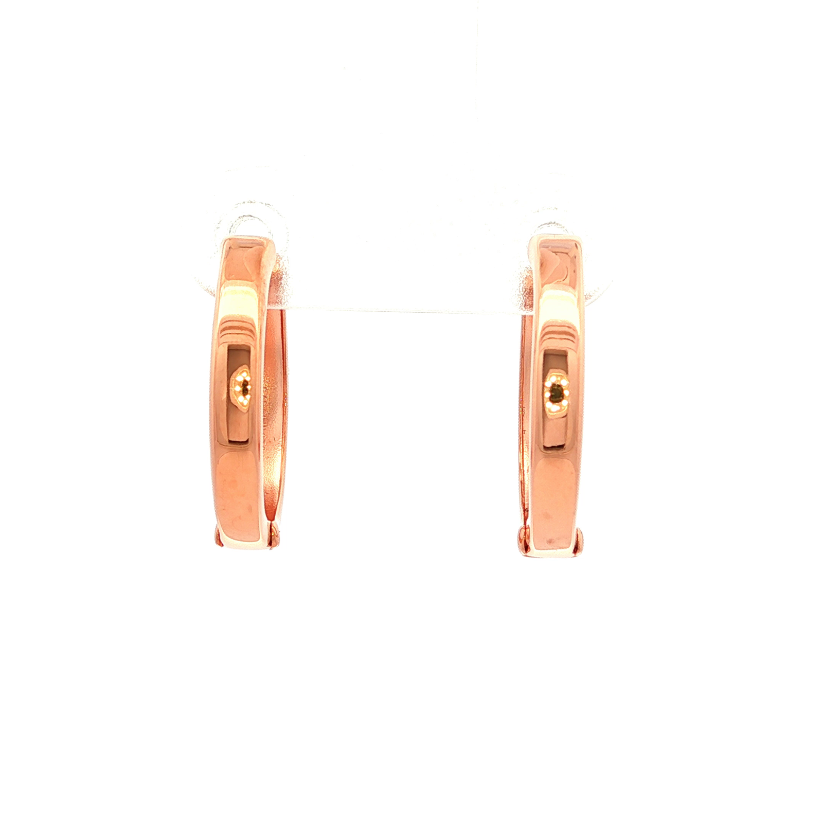 Plain Huggie Earrings in Rose Gold