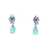 White Gold Diamond and Emerald Earrings