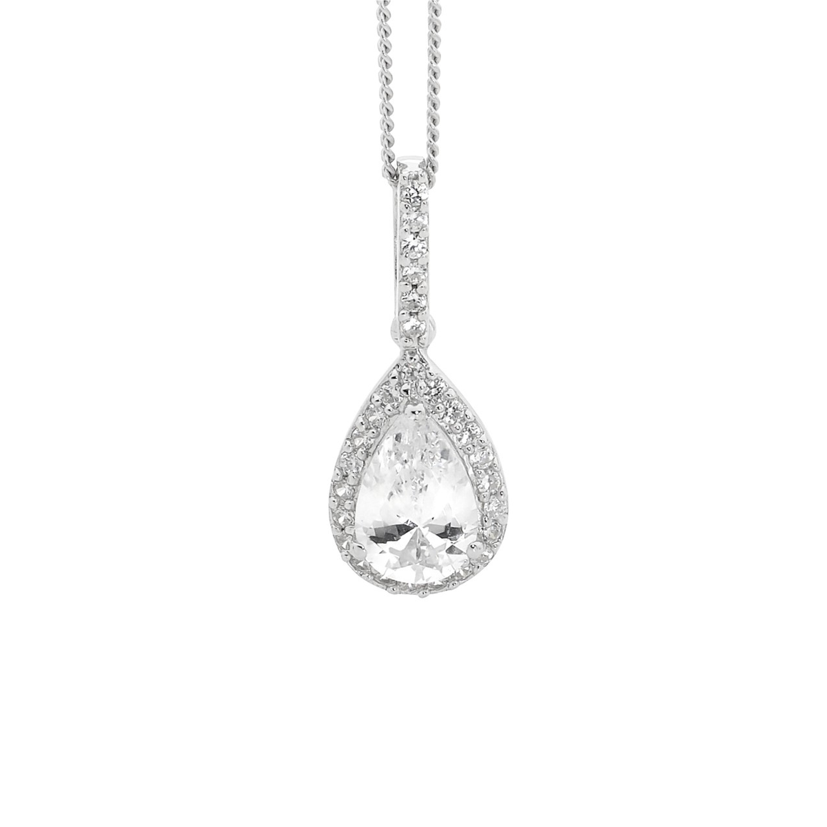 Ellani Pear Drop Pendant with Chain