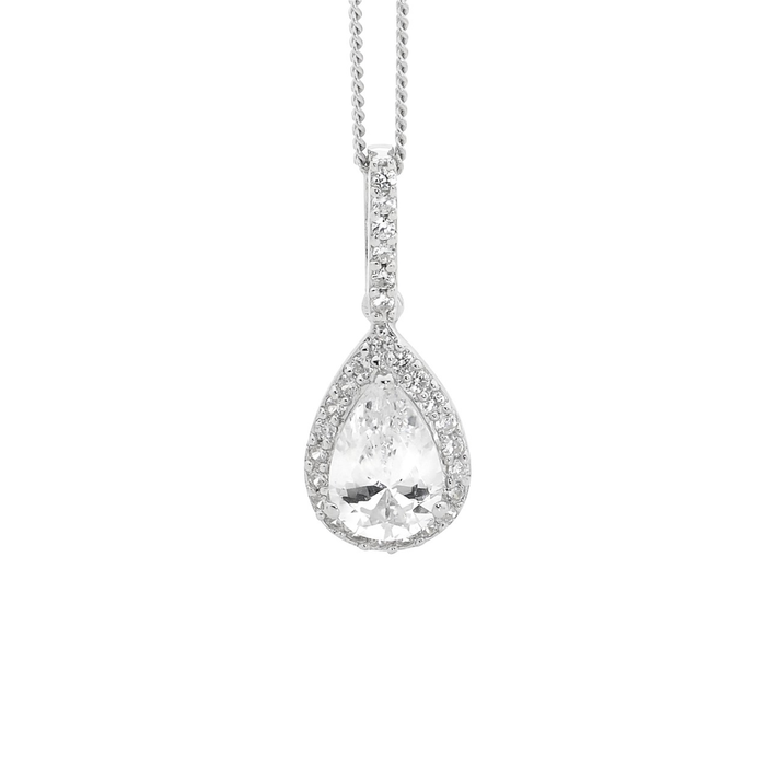 Ellani Pear Drop Pendant with Chain
