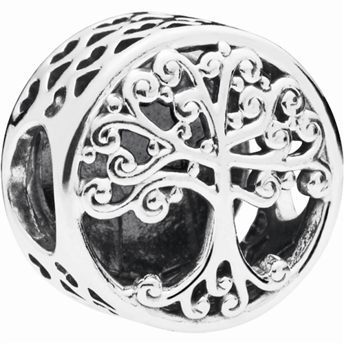 Family Roots Openwork Silver Charm