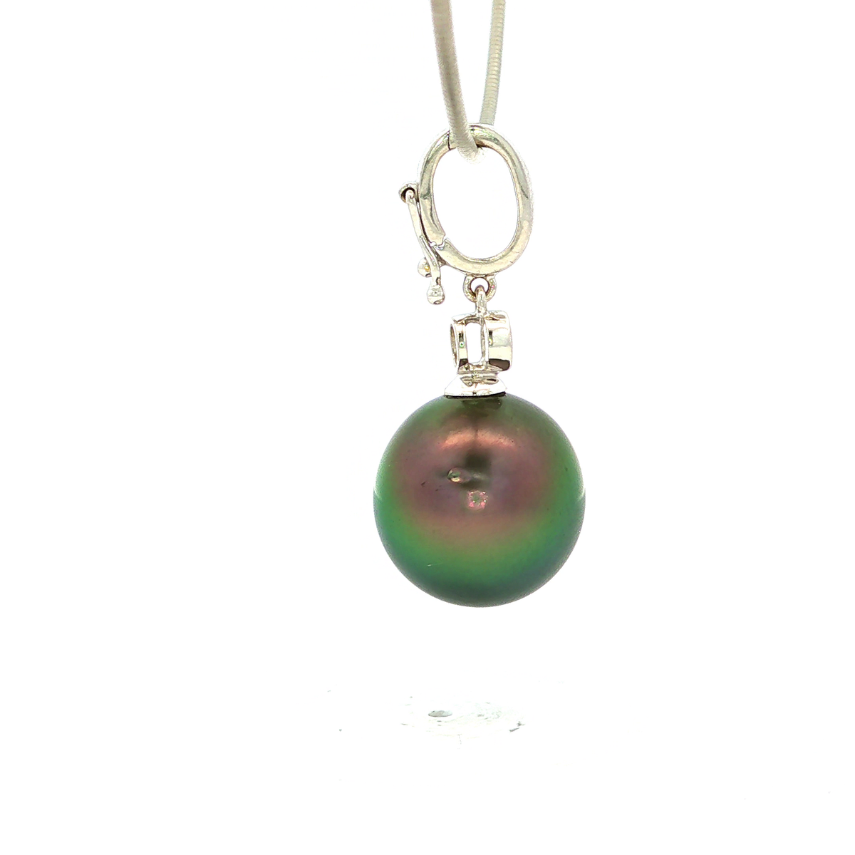 Tahitian Drop Pendant in White Gold