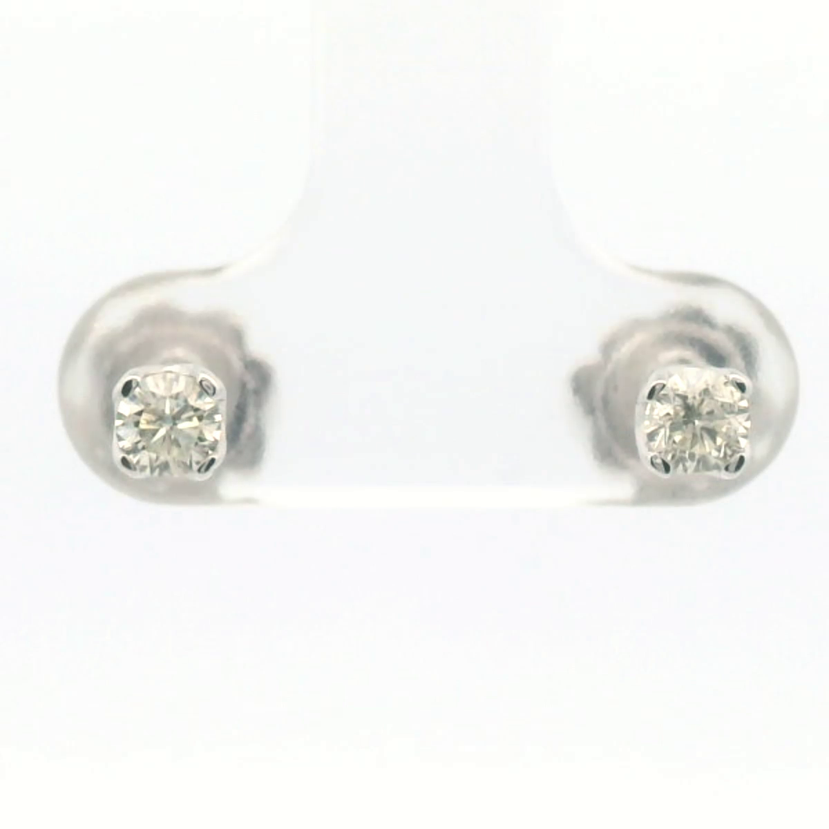 9 CT WHITE GOLD DIA STUDS 2 = .30