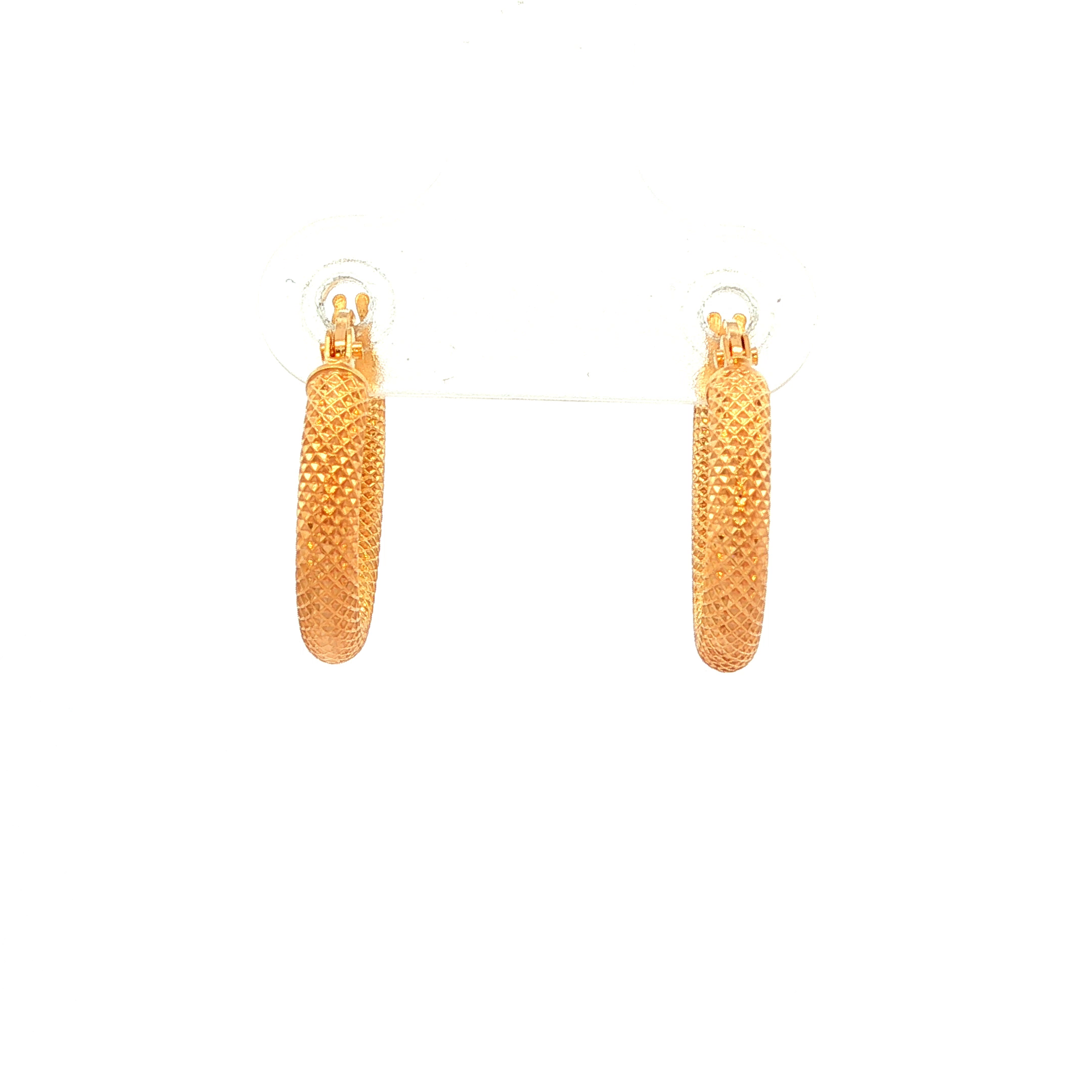 Textured Gold Hoop Earrings