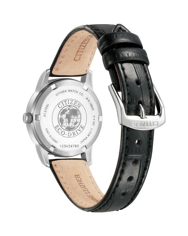 Citizen Eco-Drive Ladies Watch on Black Leather Strap