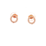 Open Circle Stud in White Gold