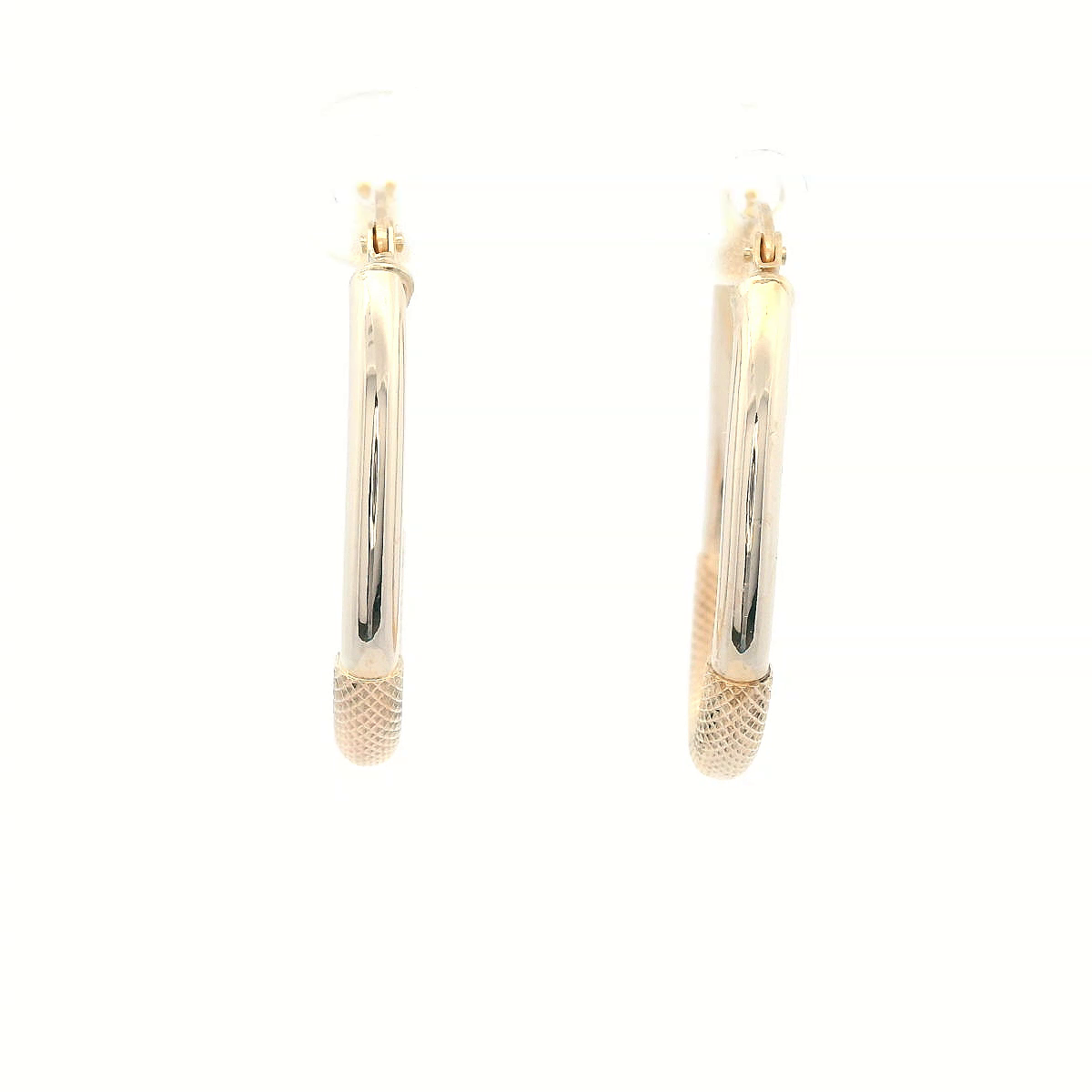 Tear Drop Hoop Earrings in Yellow Gold