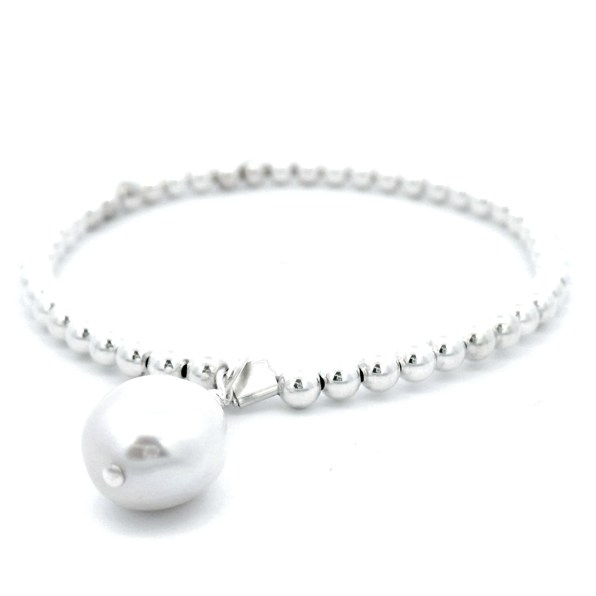 Von Treskow Stretchy Bracelet with Baroque Pearl