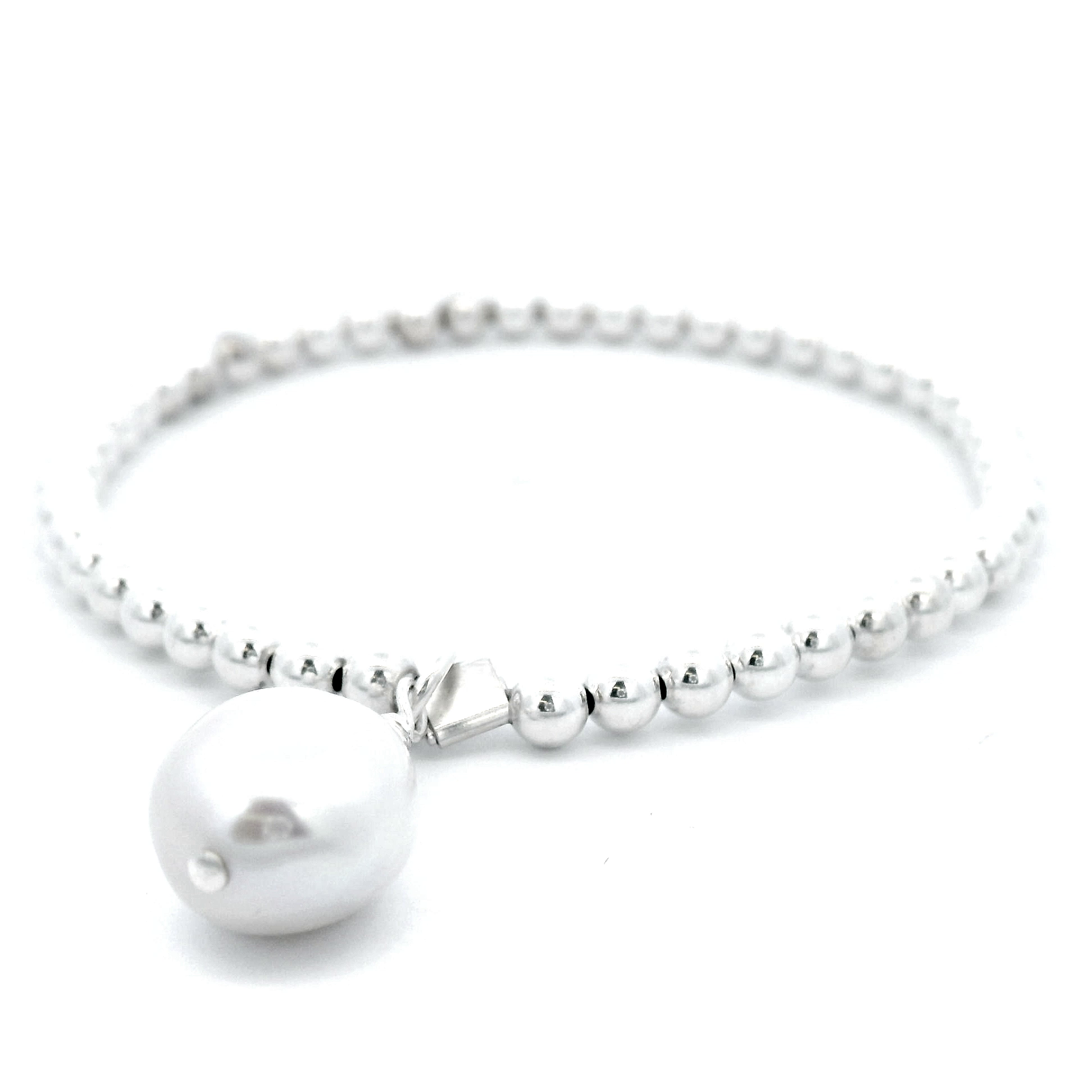 Von Treskow Stretchy Bracelet with Baroque Pearl