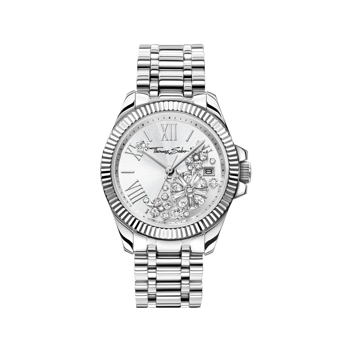 Thomas Sabo Women&#39;s Watch Flowers from White Coloured Stones