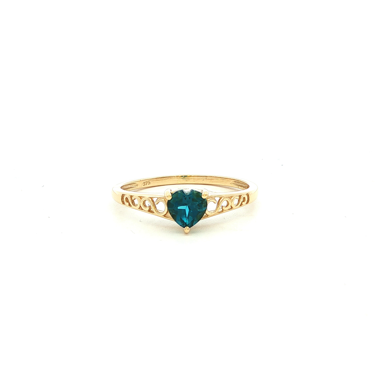 London Blue Topaz Ring in Yellow Gold