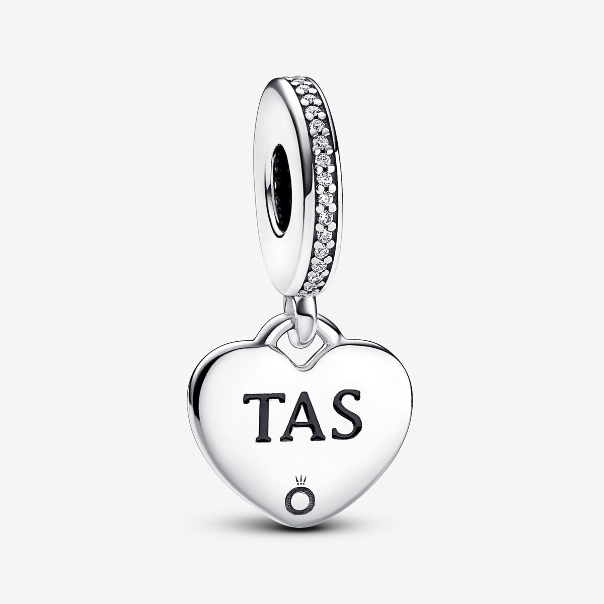 Tasmania Engravable Heart Dangle Charm