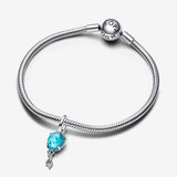 Blue Murano Glass Balloon Dangle Charm