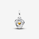 November Honey Eternity Circle Dangle Charm