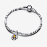 November Honey Eternity Circle Dangle Charm