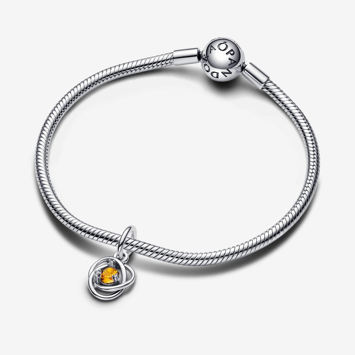 November Honey Eternity Circle Dangle Charm