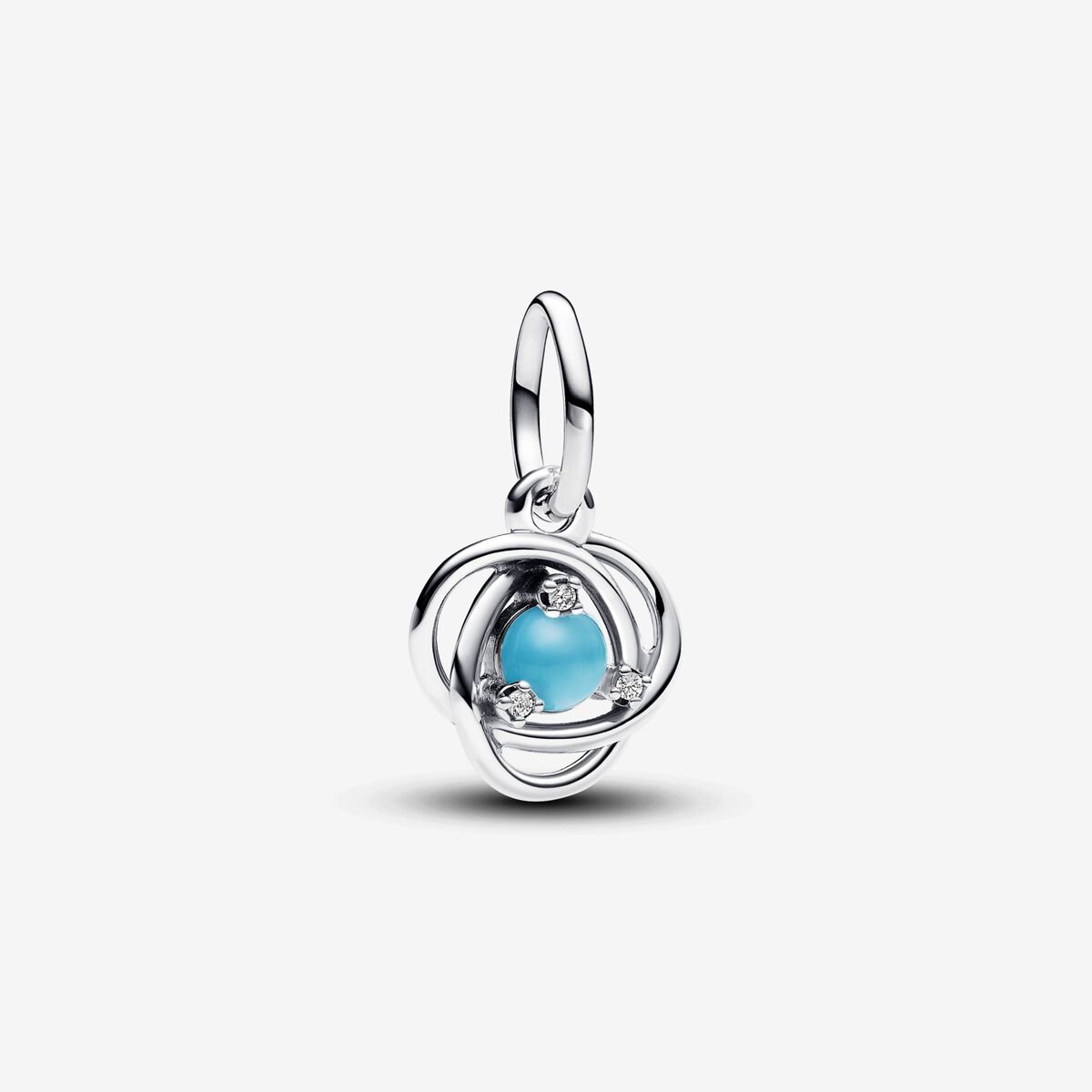 Turquoise Blue Eternity Circle Dangle Charm