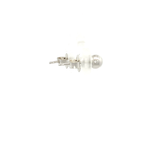 White Gold Rhodium Plated Round Ball Stud Earrings 4mm