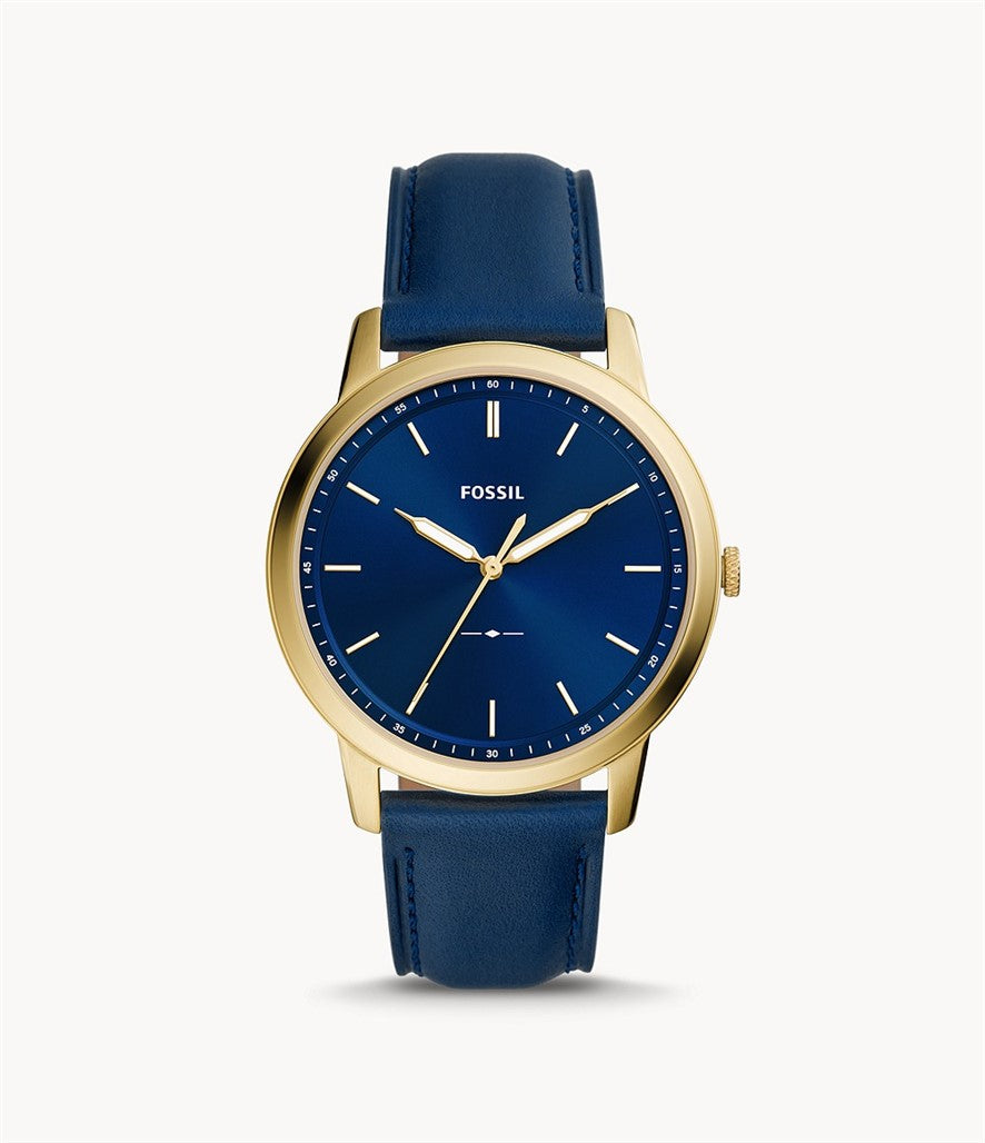 Fossil The Minimalist Blue and Gold Men's Watch