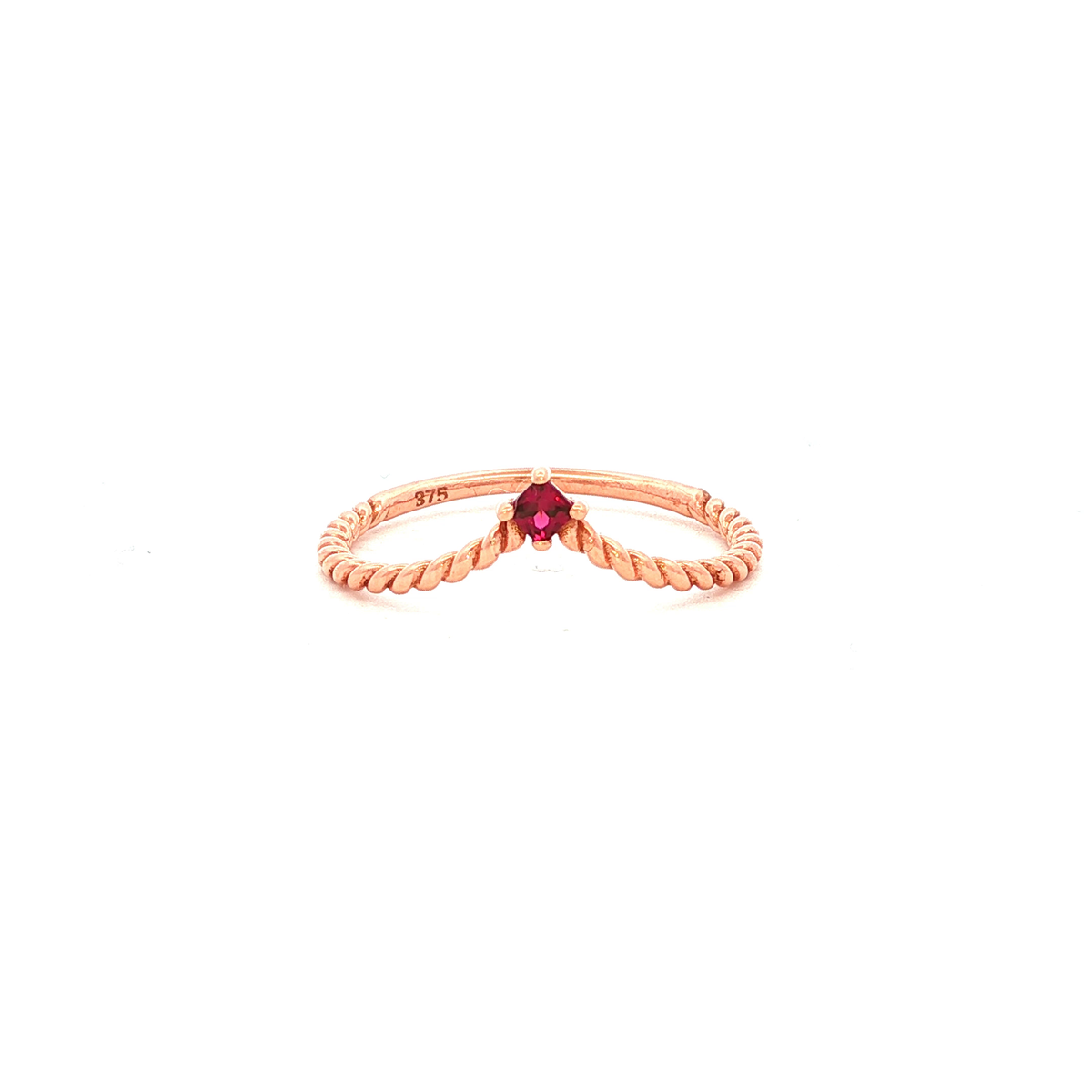 Rhodolite Garnet Ring in Rose Gold