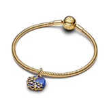 Pandora Astra 14K Gold-Plated Dangle with Imitation Lapis Lazuli and Clear Cubic Zirconia
