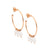 Ellani 3cm Hoop Earrings with 3 Freshwater Pearls