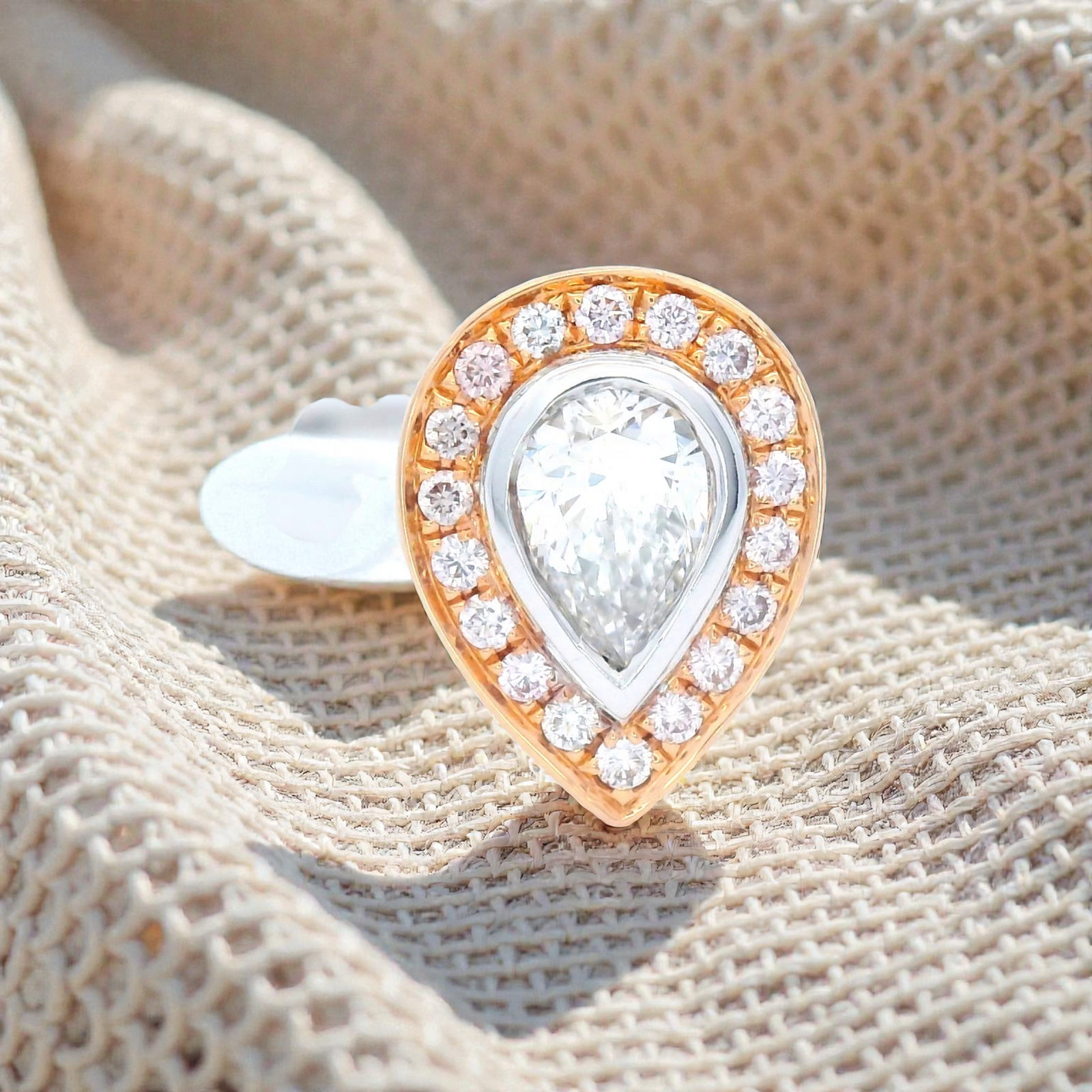 Argyle Pink Diamond Dress Ring in White Gold