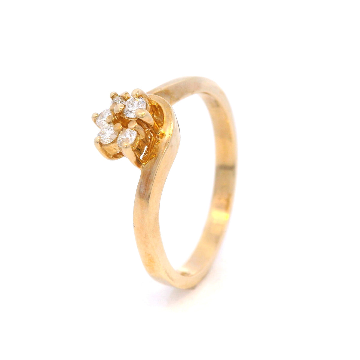 Diamond Cluster Ring in Yellow Gold