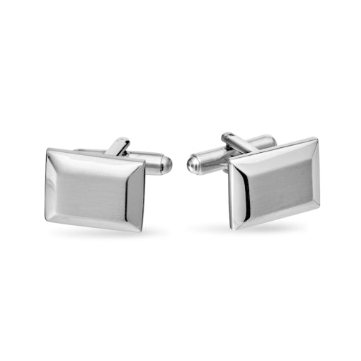 Fashion Rounded Edge Cufflinks in Shiny Finish