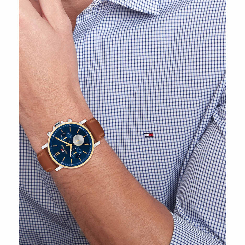 Tommy Hilfiger Tyson Day Date Brown / Bicolour & Blue
