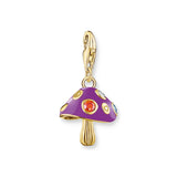 Thomas Sabo Colourful Mushroom Gold Charm