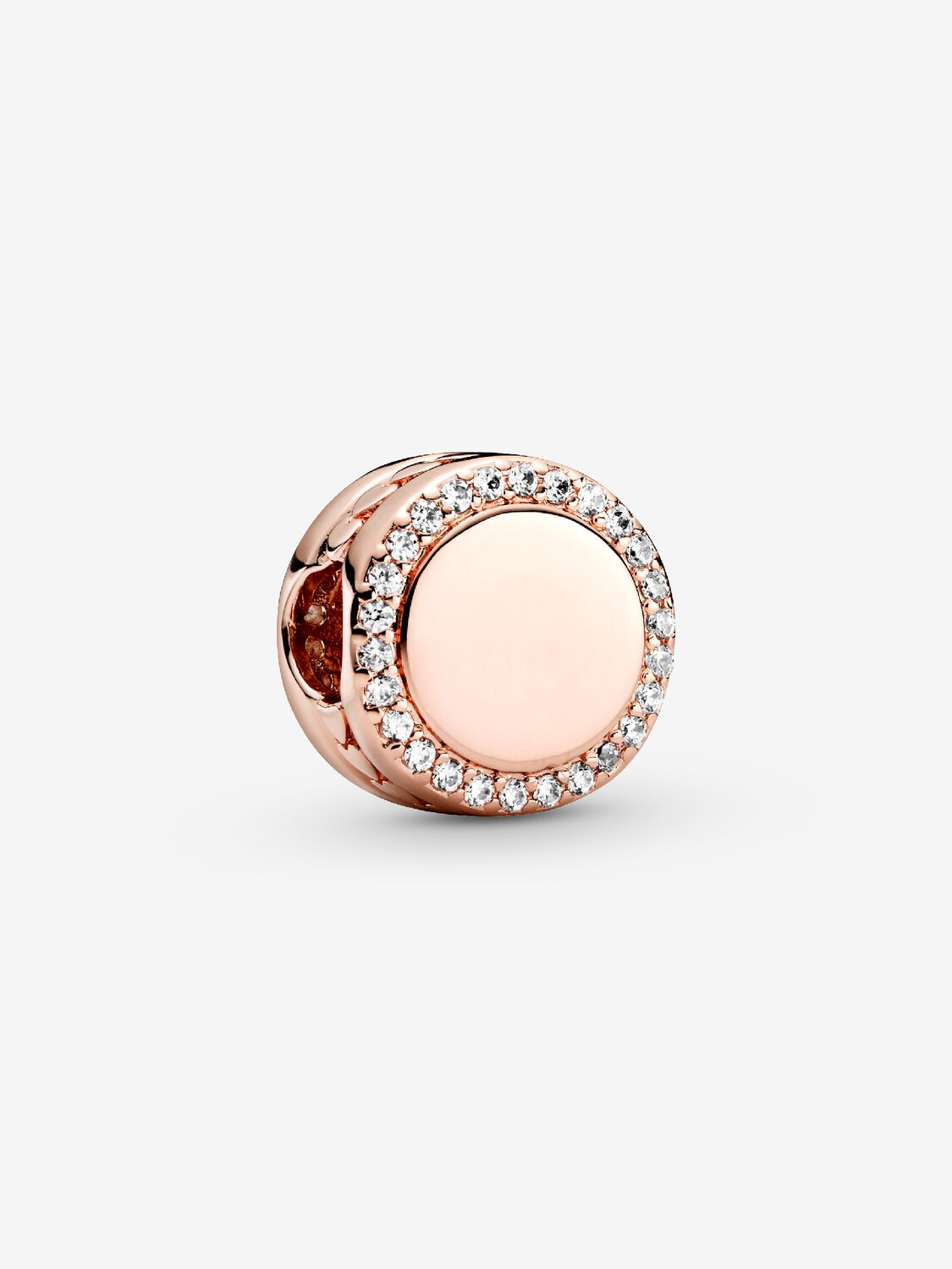 Pandora Engravable Sparkling Button Charm