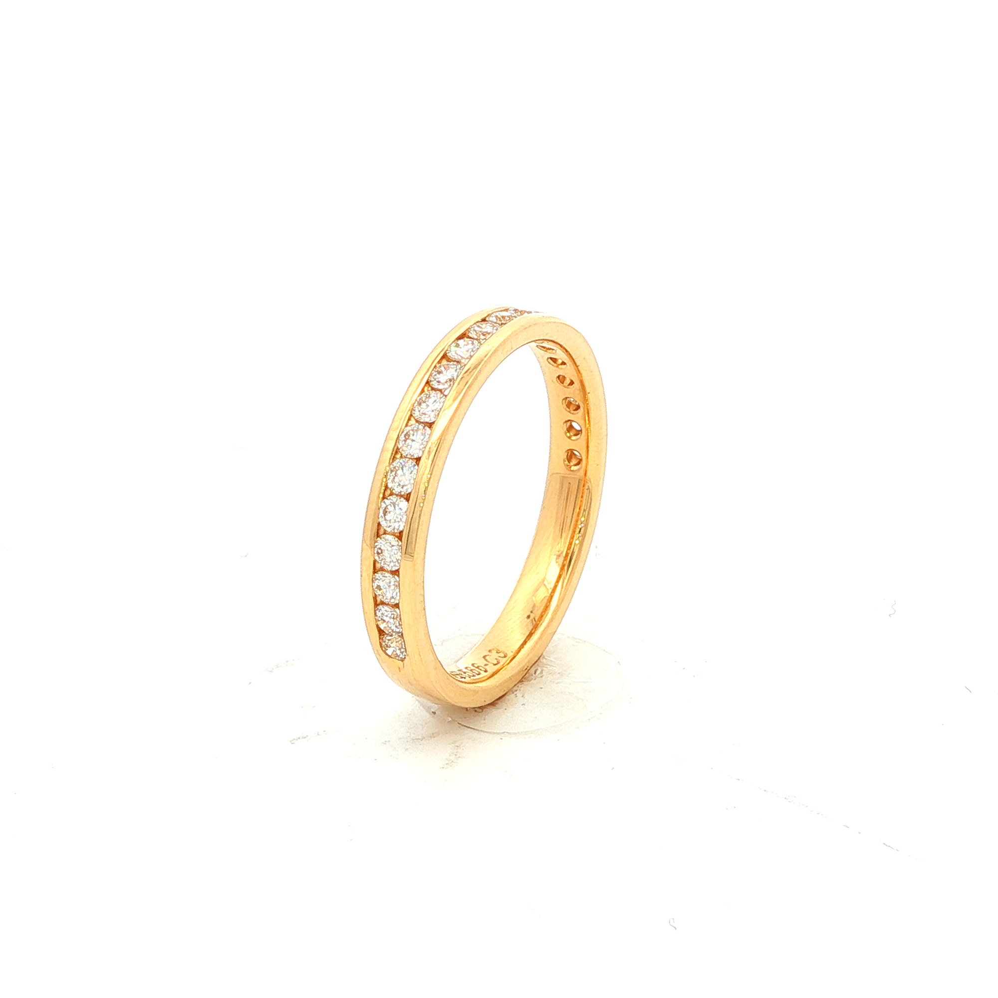 Diamond Eternity Band Ring in Yellow Gold