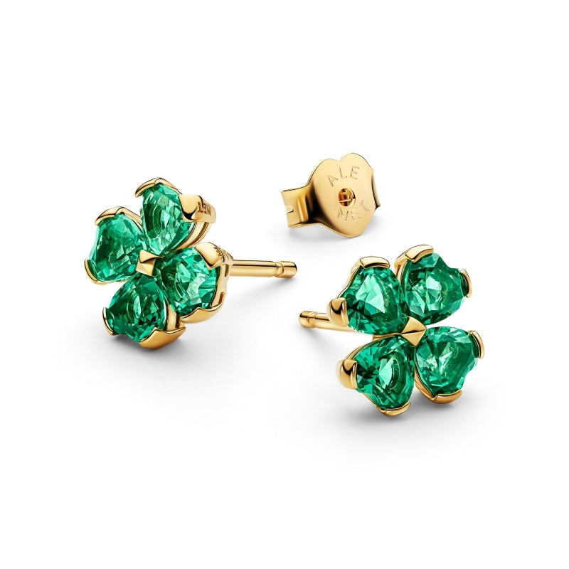 Pandora Green Lucky Clover Stud Earrings