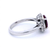 Natural Ruby and Diamond Set in White Gold Dress Ring