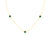 9ct Yellow Gold Malachite Petal Necklace40+2.5cm